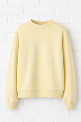 Sweatshirt oversized Schnitt aus zertifizierter Bio - Baumwolle- Soft Yellow - GENTLE SPRING + SMART SUMMER