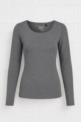 BIO COTTON LONGSLEEVE - DUNKELGRAU MELIERT - NEW WINTER + TWILIGHT WINTER