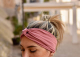 Turban-Stirnband- Rosenholz
