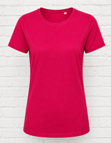 BIO COTTON T-SHIRT CLASSIC- MAGENTA PINK - MAJESTIC WINTER