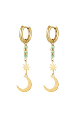 STERNE- MOND- OHRRINGE- Mint- Gold