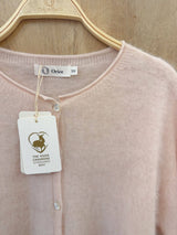 Rundhals-Cardigan aus Kaschmir- Rosé- DELIGHT SPRING