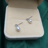 Ohrstecker Perle Silber und Kristall