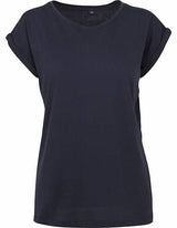 BIO COTTON T-SHIRT MIT GERADEM ÄRMEL UND AUFGEROLLTEM ÄRMELSAUM - VERDANT WINTER
