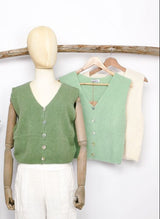 Nachhaltige Alpaka Strickweste in BIO QUALITÄT - GENTLE SPRING