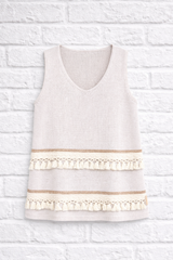Stricktop mit Quastendetails- GENTLE SPRING