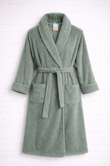 Bademantel mit Schalkragen - Old Green - 360°