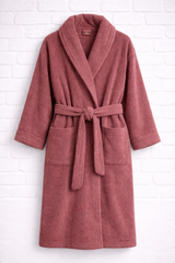 Bademantel mit Schalkragen - Old Pink - 360°