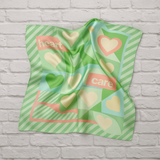 Quadratisches Seidentuch Multi- Pastell