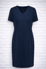 Kleid mit geradem Schnitt- Navy