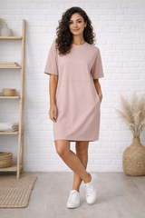 Ladies´ Organic Oversized Slit Tee Dress - GENTLE SPRING