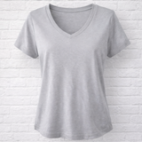 COTTON T-SHIRT MIT V AUSSCHNITT - SMART SUMMER