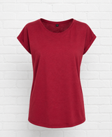 BIO COTTON T-SHIRT MIT GERADEM ÄRMEL UND AUFSCHLAG - TRUE AUTUMN
