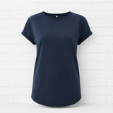 Bio T- SHIRT MIT RUNDSAUM UND AUFGESCHLAGENEM ÄRMEL - VERDANT WINTER