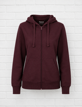BIO COTTON ZIP HOODIE- Bordeaux - VERDANT WINTER
