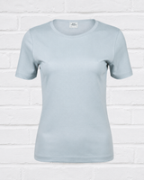 Bio Cotton T-Shirt Rundhals- Ice Blue - PURE SUMMER