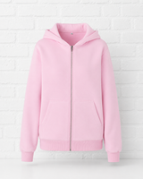 FLUFFY ZIP HOODIE - Powderpink - PURE SUMMER