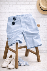 Chino-Bermuda-Shorts MEN- Hellblau