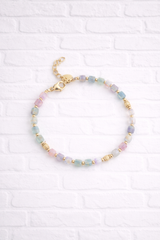 Armkettchen mit kubischen Natursteinen- Flieder Lila - GENTLE SPRING