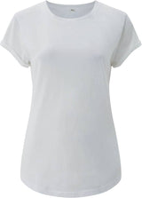 BIO COTTON T-SHIRT MIT AUFGEROLLTEM ÄRMELSAUM - BASIC WINTER