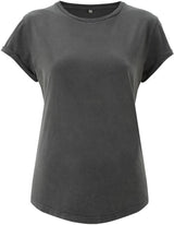 BIO COTTON T-SHIRT MIT AUFGEROLLTEM ÄRMELSAUM - VERDANT WINTER
