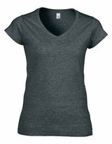 T-SHIRT mit V- Ausschnitt- Graumeliert - TWILIGHT WINTER