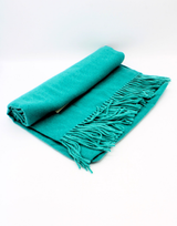 Superweicher Kaschmirschal mit Fransen UNISEX- DUNKLER SOMMER WINTER