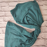 BIO COTTON T-SHIRT MIT GERADEM ÄRMEL UND AUFGEROLLTEM ÄRMELSAUM - Dunkler Sommer Winter