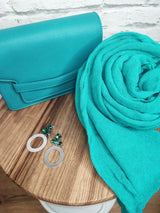 Unifarbener Strickschal - Supersoft - Heller Sommer Winter