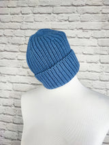 RIPP- STRICKMÜTZE MIT KASCHMIR UNISEX- DUNKLER SOMMER