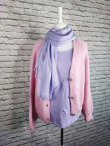 Nachhaltige Alpaka Strickjacke in BIO QUALITÄT - Candy Pink