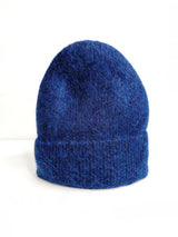 Flauschige Angora Mütze Uni- Deep Blue
