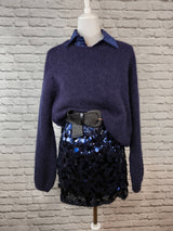 Weicher Baby-Alpaka-Pullover in Bio- Qualität- Tiefes Dunkelblau