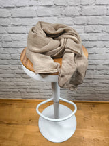 Unifarbener Strickschal - Supersoft - Haselnuss