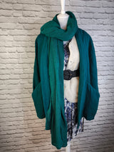 Unifarbener Strickschal - Supersoft - Dunkelgrün