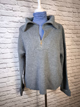 Leichter Rollkragen-Shirt aus Kaschmir - Jeansblau