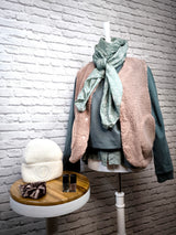 Weicher Baby-Alpaka-Pullover in Bio- Qualität- sanftes Moosgrün