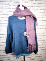 Superweicher Kaschmirschal mit Fransen UNISEX- 4 JAHRESZEITEN