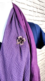 PURE & COZY SCHAL - AUBERGINE