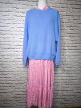 Flauschiger Alpaka Pullover- Azurblau