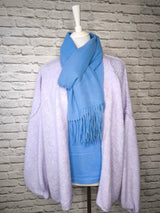 Superweicher Kaschmirschal mit Fransen UNISEX- HELLER SOMMER