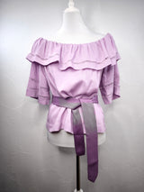 SET- FLIEDER GESTRICKTE KRAWATTE UND EINSTECKTUCH- BRONI& BRO