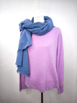 Rundhalspullover aus Kaschmir- Flieder