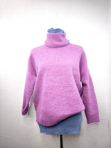 Leichter Rollkragen-Shirt aus Kaschmir - Jeansblau