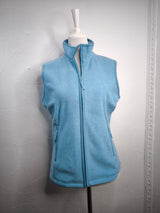 Microfleece Weste- Cloudy Blue Heather