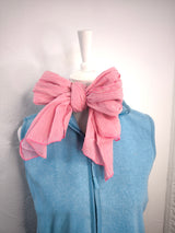 Microfleece Weste- Cloudy Blue Heather