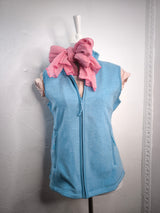 Microfleece Weste- Cloudy Blue Heather