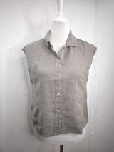 Leinenbluse ohne Arm- Fango