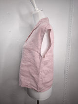 Leinenbluse ohne Arm- Altrosa