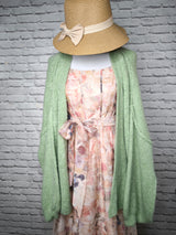 Hochwertiges Ärmelloses Tüllkleid mit Blumenprint